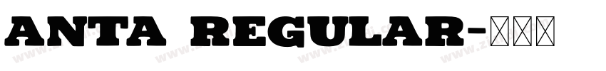 Anta Regular字体转换